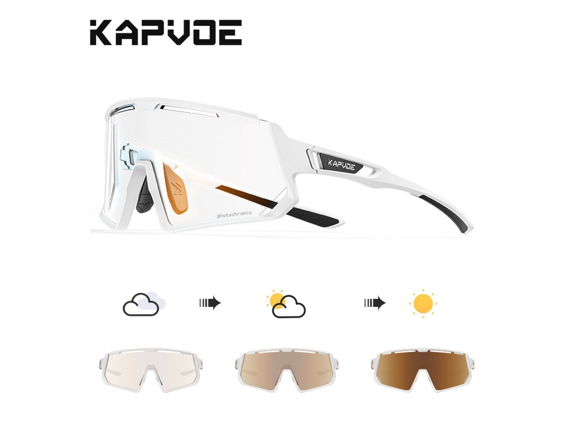 Óculos De Ciclismo Com Lentes Fotocromáticas De Uso Duplo (dia E Noite), Para-brisa Para Bicicleta, Unissex, Proteção Uv.