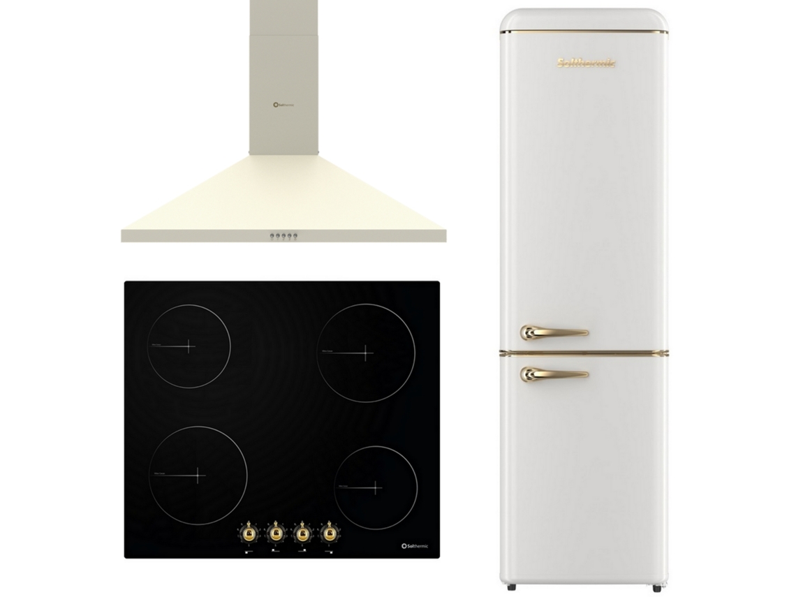 Pack Solthermic Combo Vitro Plate Pvtc60 4 Queimadores Rustica Hood 60 Creme Solthermic Frigo Combi Retro 1.88 Fcr188c Creme