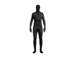 Traje De Corpo Inteiro Esticado Com Zíper Nas Costas - 11 Cores Para Festas E Eventos Divertidos Preto