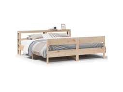 Bed Frame, Bed Frames Vidaxl Marrom Madeira De Pinho (180 X 200 Cm)