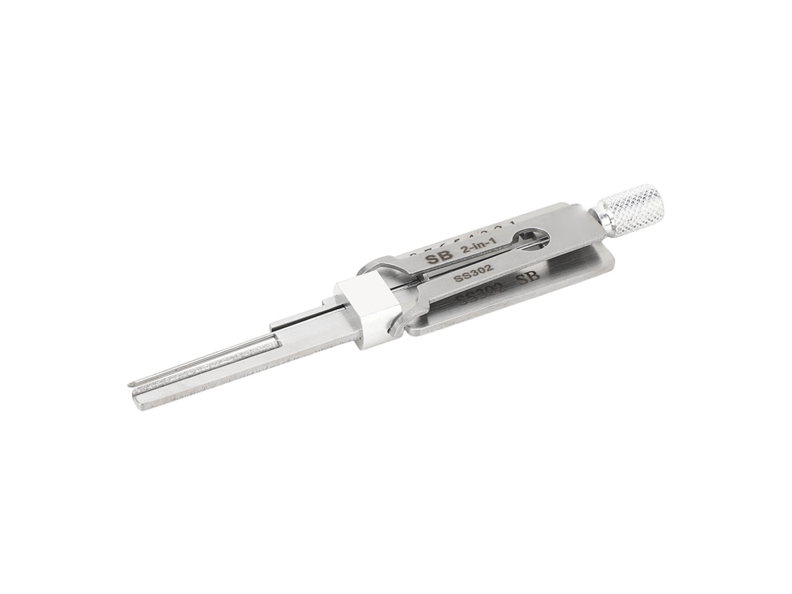 Laxiscreed Chave De Aço Inoxidável Dois Em Um Para Decodificar E Abrir Fechos