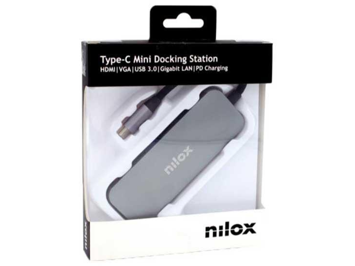 Nilox Docking Station Usb C para Hdmi/Vga/Rj45