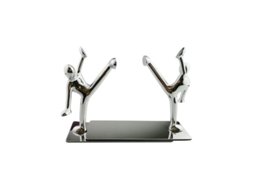 2026 soporte de Libros Humanoides de Acero Inoxidable Creativo para Kung Fu, Juego de 2, Organizador Decorativo