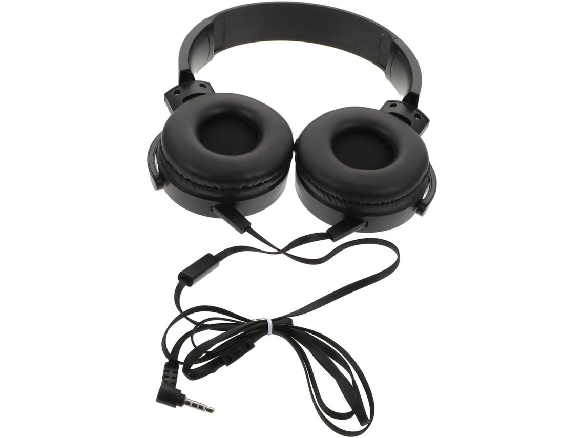 Fone De Ouvido Com Fio Para Uso Em Ouvir Online E Jogos. Cor Preta