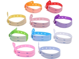Magiclulu 100-pulseiras De Identificação Médica Descartáveis Para Adultos, Impermeáveis E Resistentes A Rasgos