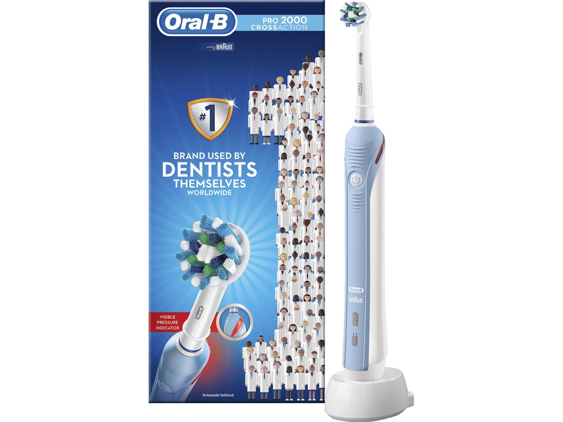 Escova de Dentes Elétrica ORAL-B Pro 2000 Branco e Azul (40000 rpm)