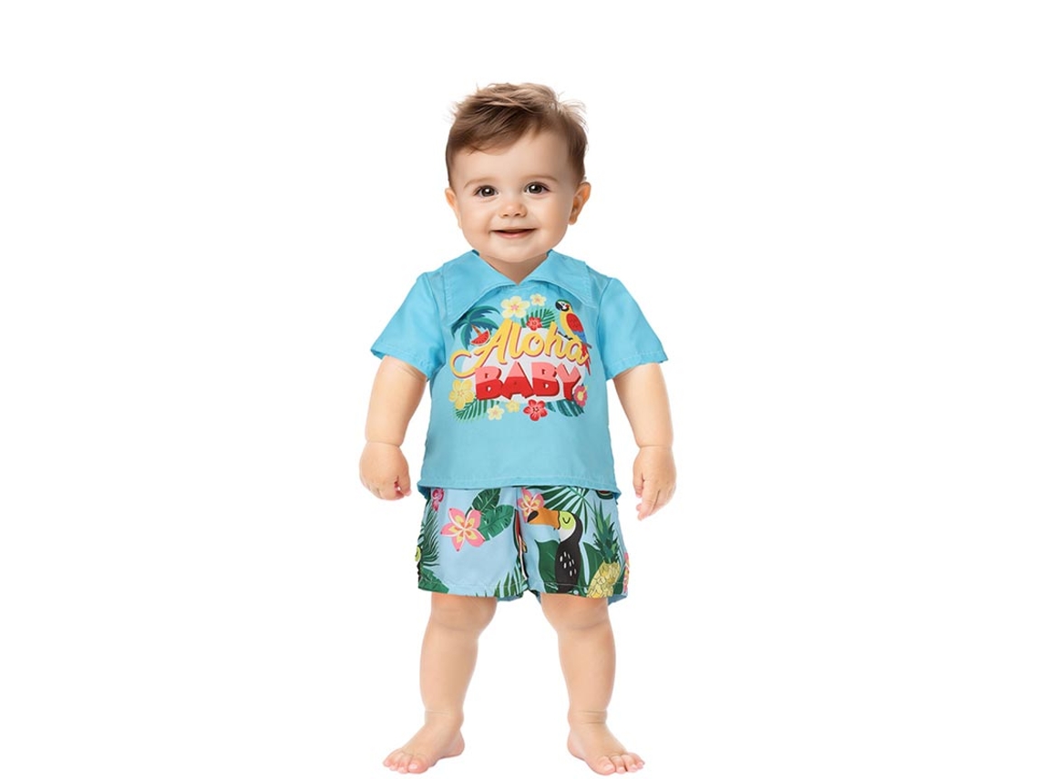Fato tropical havaiano para criança e bebé