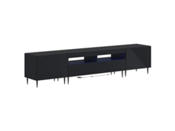 Vidaxl Conjunto De 3 Peças Para Tv Com Led Preto Derivados De Madeira