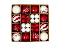 HYMNORA 44 Esferas De Natal Rosa E Dourado Verde