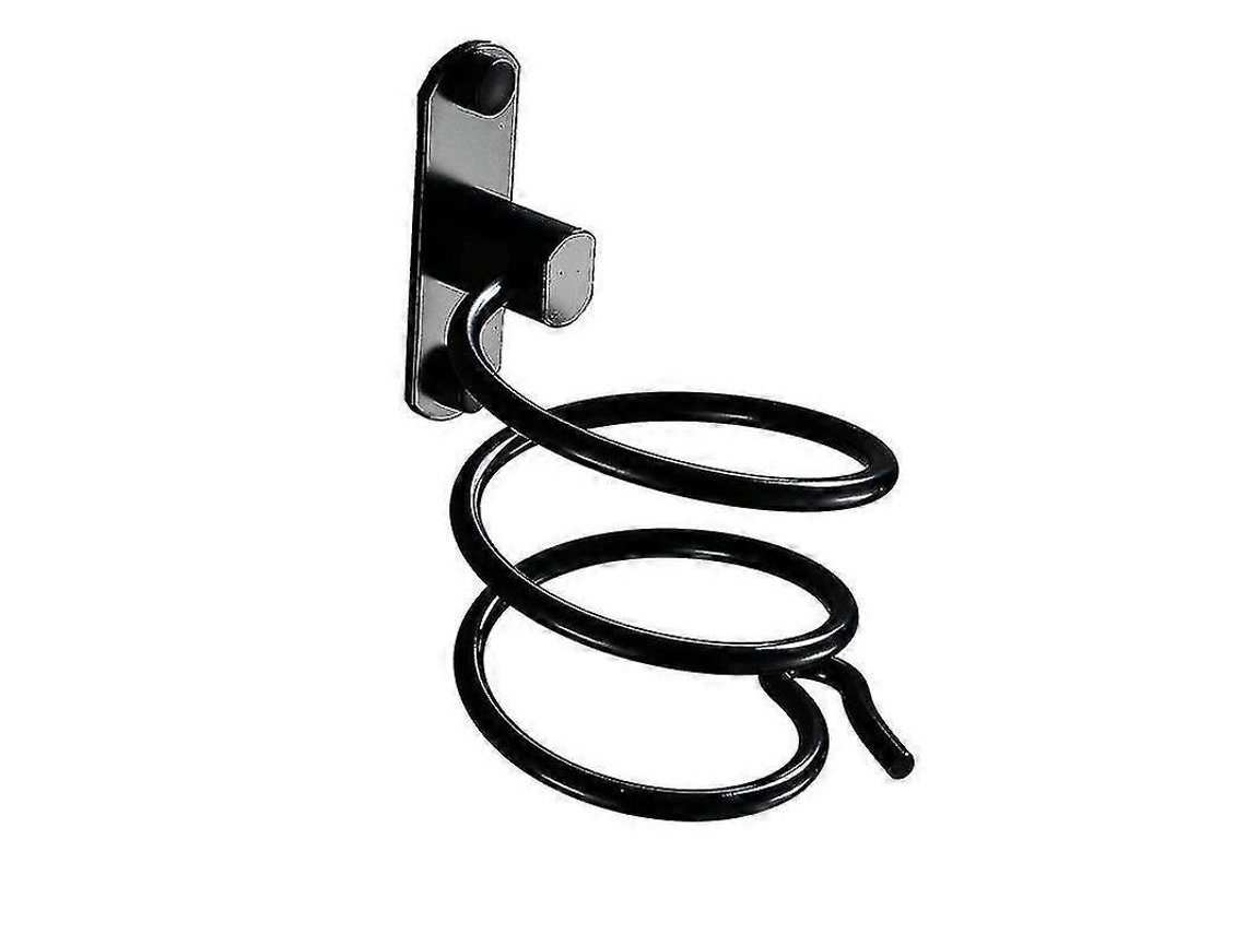 Suporte de Parede para Secador de Cabelo com Furação para Hotel, Banheiro, Lavabo, Barbearia, Alumínio, Acabamento Fosco, Preto, 1 Peça. TAISHENGDA