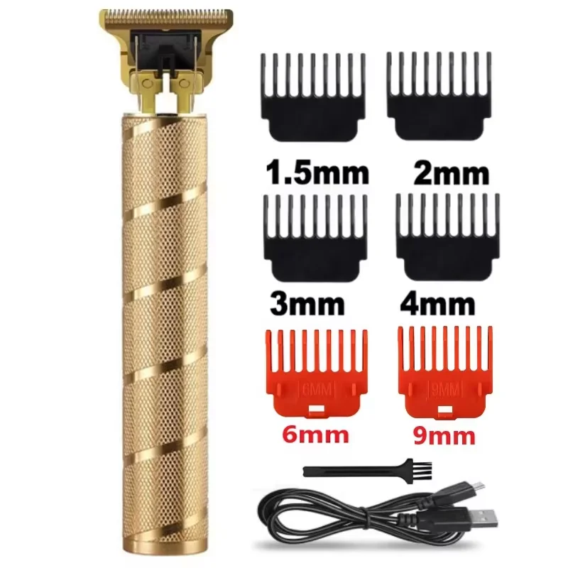 (dourado) Máquina De Cortar Cabelo Elétrica Profissional Masculina Aparador De Barba Kit De Cuidados Pessoais