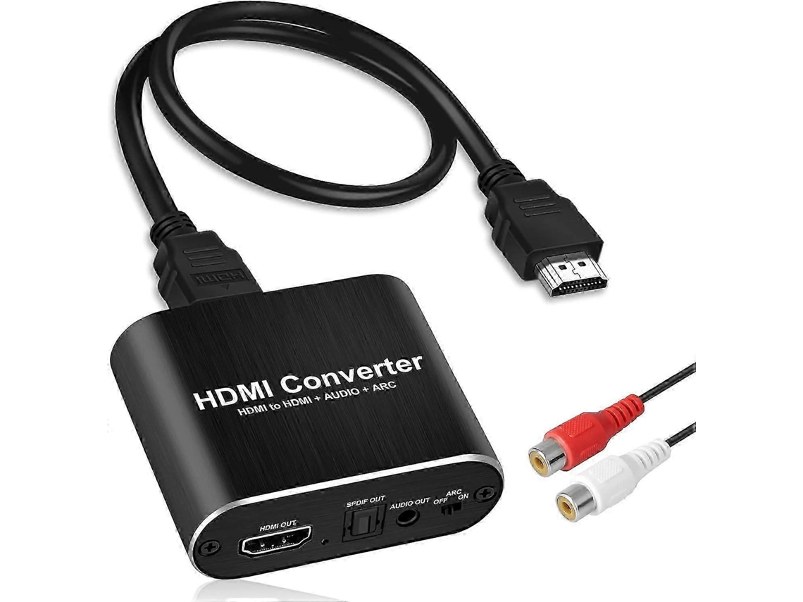 Novos Modelos De Extrator De Áudio Hdmi 4k60hz Com Cabo Hdmi De 1,2 M, Conexões De Áudio, Saída De Áudio Estéreo Óptica Toslink S Aquaforge