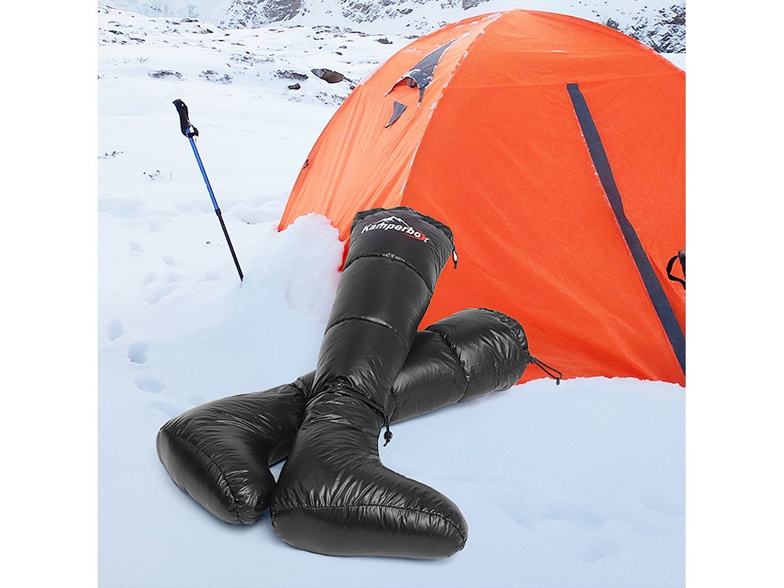 Yncm-botas De Dormir Quentes De Pluma Nylon Para Camping