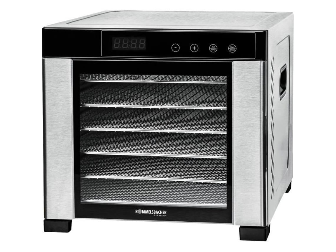 Secador Automático Da 900 Desidratador de Alimentos Preto Aço Inoxidável 600 W ROMMELSBACHER