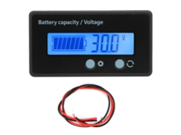 Yuru indicador de Nível de Bateria Voltmeter Lcd 10 100v Tester com Luz de Fundo Azul