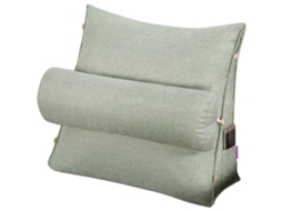 Cojín Wedge Ajustável Para Espalda Com Travesseiro Cervical, Bolsos E Têxto Lavável, Ideal Para Ler E Assistir Tv