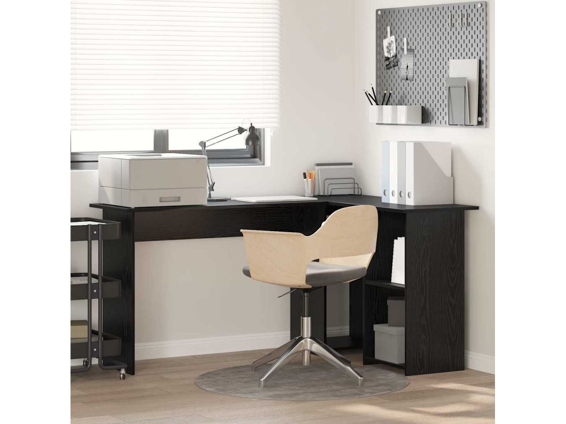 Vidaxl Mesa Carvalho Preto 142 X 102 X 73 Cm Derivados De Madeira