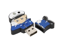 HURRISE Flash Memory U Disk Cartoon Creative Portable Flexible Plastic para Windows 98/Me/2000/Xp Usb2.0 Policeman