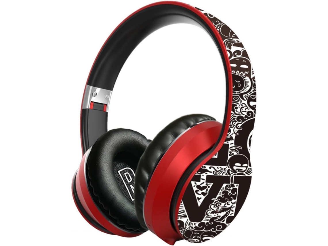 Casque Audio Circum-aural Sans Fil Rouge Abs 5.0 40 Mm