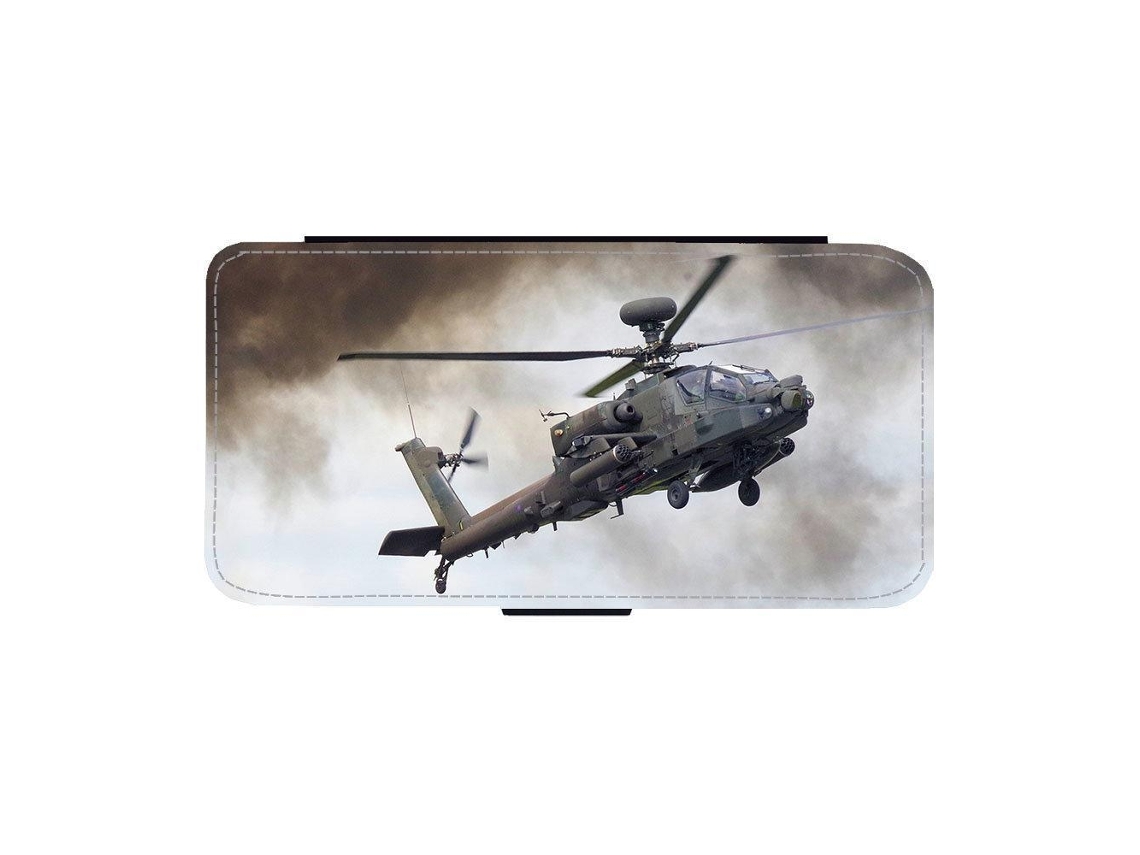 Capa Flip Para Iphone 17 Pro Com Helicóptero De Ataque Apache