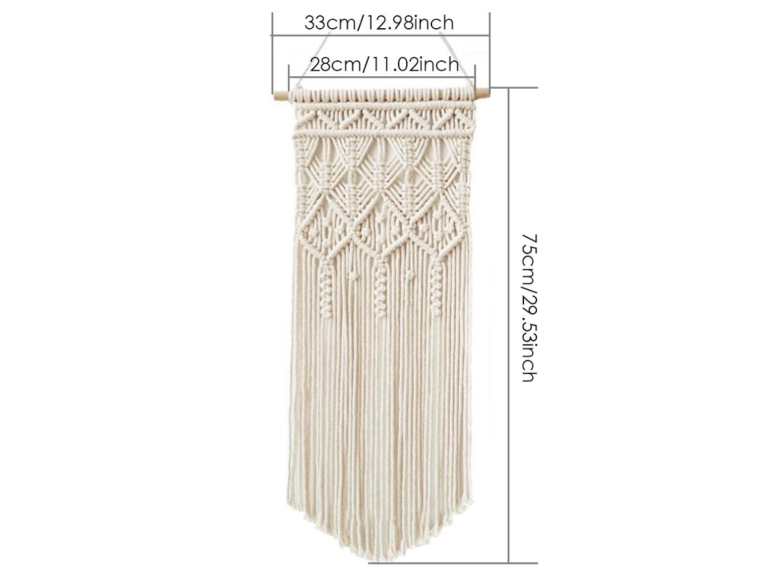 Tapeçaria boho macramê para pendurar na parede, acessórios para decoração de casa, arte nórdica, borla, apartamento, quarto WEIMAI