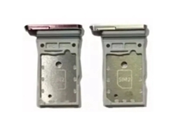 2pcs Dual Sim Card Slot Tray Holder Plastic Phone Sim Card Slot Replacement For Galaxy S22 Ultra 5g White Red LAXISCREED