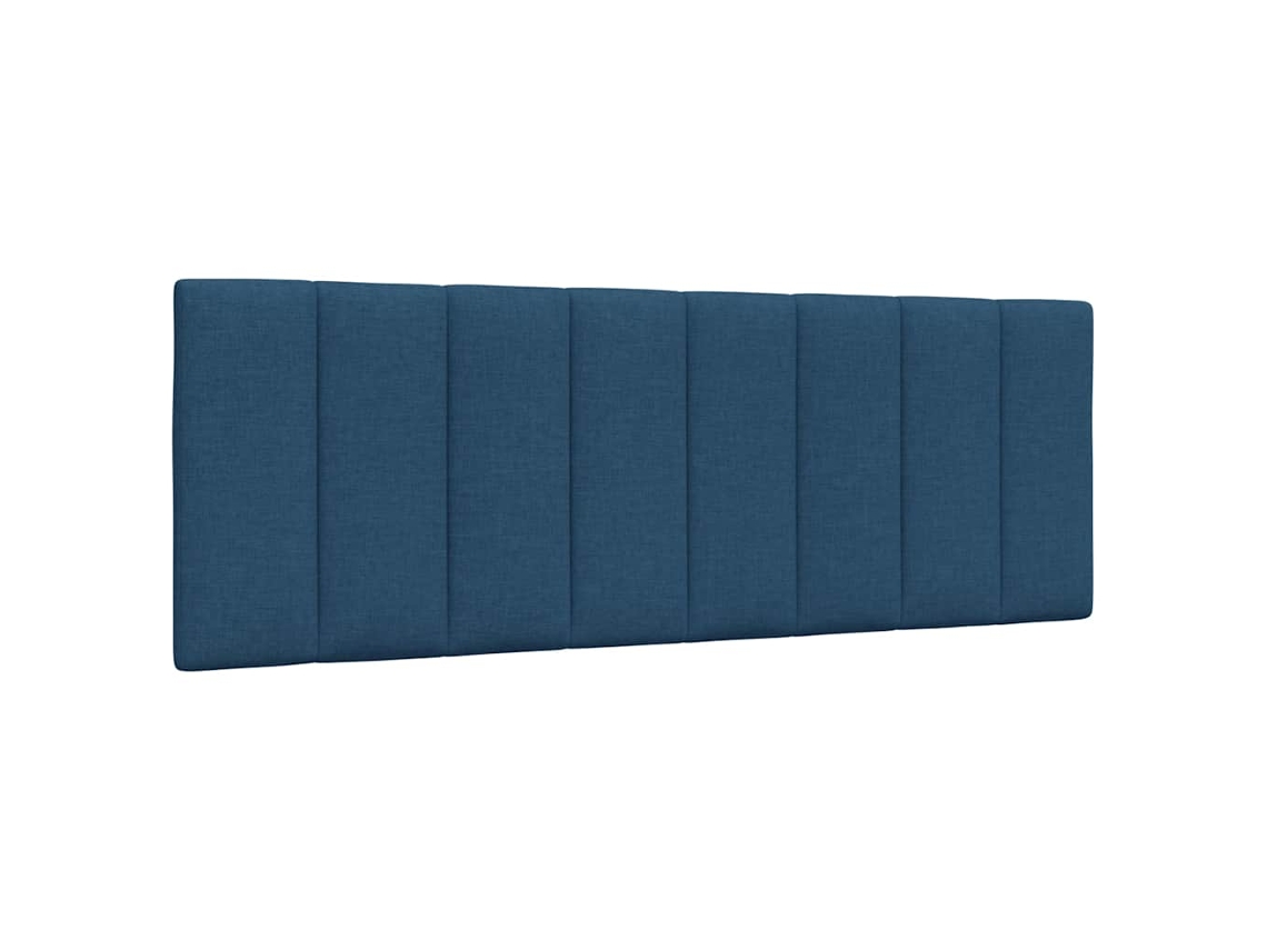 Vidaxl Almofadão De Cabeceira Hanko 140 Cm Tecido Azul