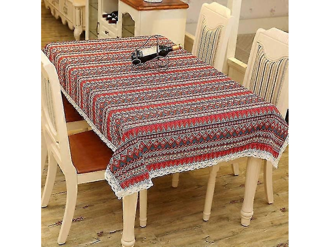 Toalhas De Mesa Toalha De Mesa De Algodão E Linho Pano De Cozinha Decoração Para Casa Renda Étnica Capas De Mesa Toalha De Mesa