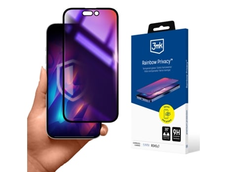 Capa De Privacidade 3mk Rainbow Para Iphone 16 Protetora De Tela Fosco