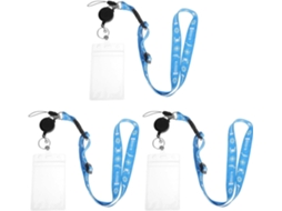 Lurelia Cordão Retrátil Com Chaveiro 3 Cordões Para Eventos E Viagens