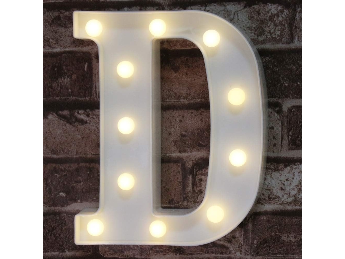 Letreiro de Led com Letras, Letras Iluminadas para Festas em Casa, Decoração de Casamento D BRILVIBERA