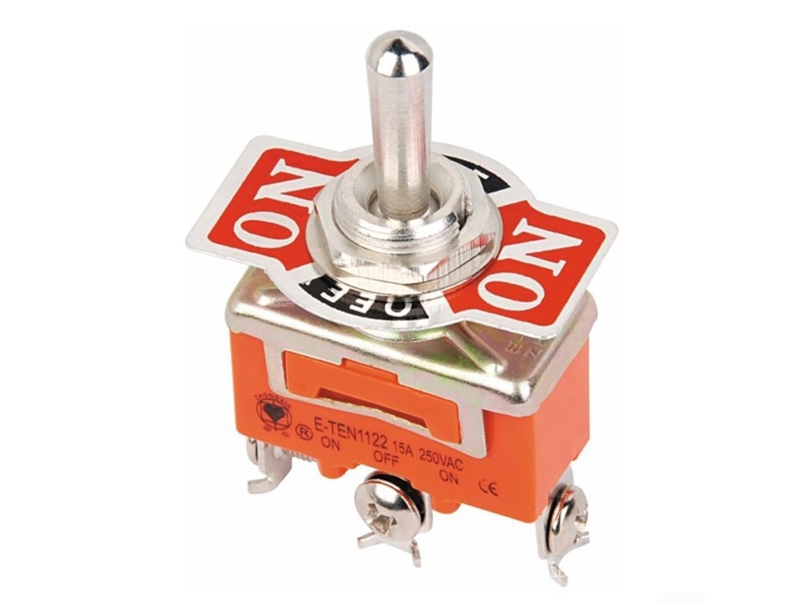 Para O Interruptor De Alavanca 3 Pinos E Ten1122, Interruptor Basculante Spst, 3 Posições, 15a, 250v, Com Furo De