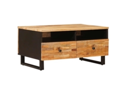 Vidaxl Mesa De Centro Castanho 80 X 54 X 40 Cm Madeira De Manga Maciça
