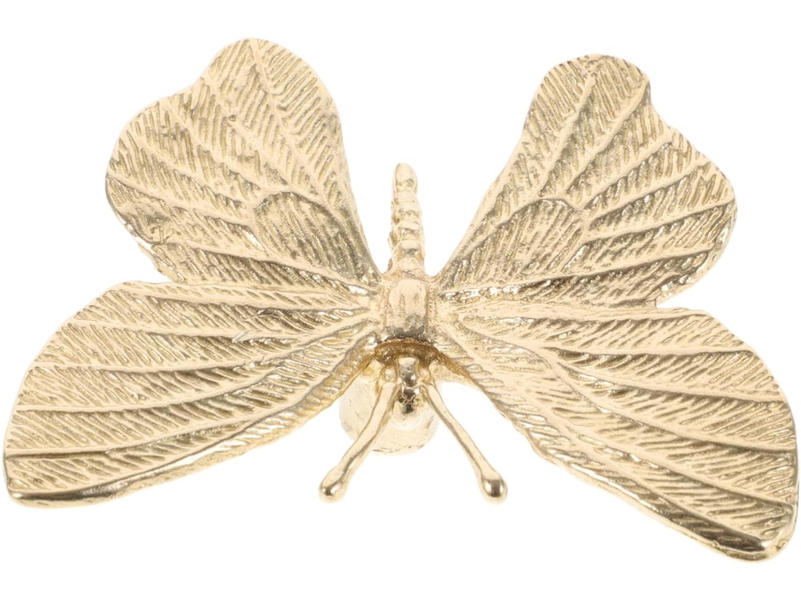 Puxador De Armário Em Forma Borboleta, Em Latão Brilhante, Para Gavetas E Armários, Pequeno, Dourado E Fácil De Usar