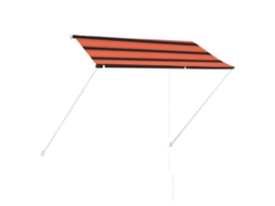 Vidaxl Toldo Retrátil 250x150 Cm Laranja E Castanho