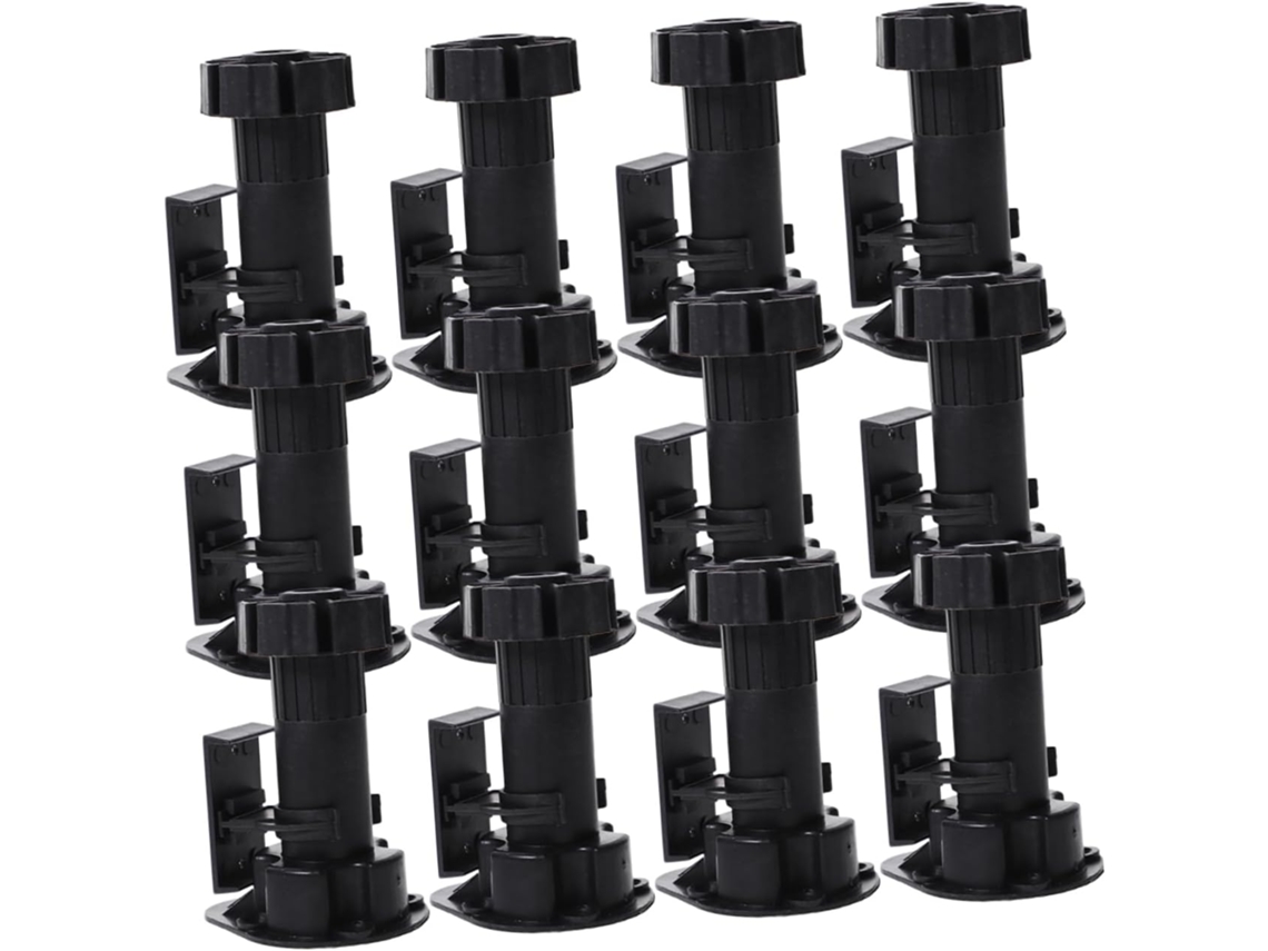 Conjunto De 12 Pés Niveladores Ajustáveis Para Móveis, Resistentes, Ideais Para Mesas, Cadeiras E Outros Móveis
