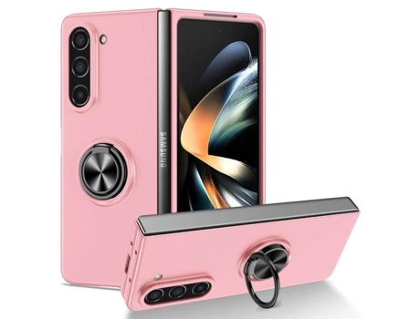 Capa Fold Anel Para Samsung Htdmobiles Anti-choque Rígida Magnética Rosa
