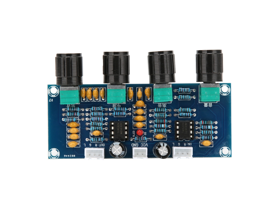 Laxiscreed Painel De Áudio Dual Com Ajuste De Graves E Agudos Usando Ne5532