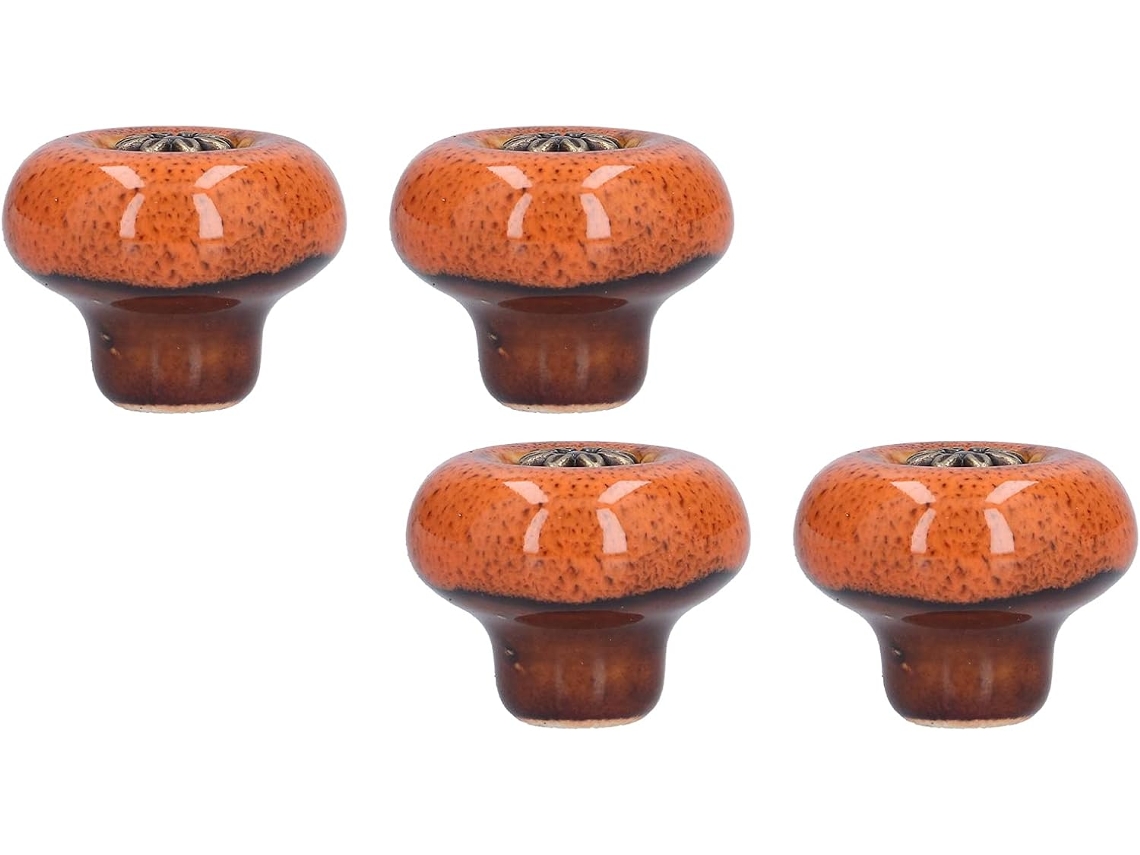 Conjunto De 4 Puxadores Laterais Cerâmica Elegantes Para Móveis Sala Estar E Quarto 2