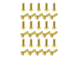 Parafusos Sextavados de Latão, M6x16mm, 30 Pçs, Totalmente Roscados, Grau 4.8 CHABERLU