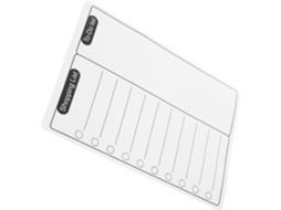 Bloco de notas com superfície apagável para geladeira, branco, magnético, leve, ímã flexível, listas de tarefas e