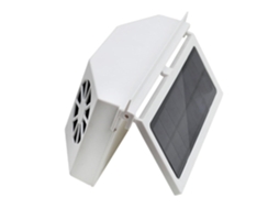 Ventilador Solar Branco Para Carro Com 3 Tomadas