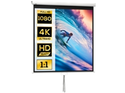 Tela de projeção 85 polegadas, 4K, home cinema, 152x152cm S/MARCA