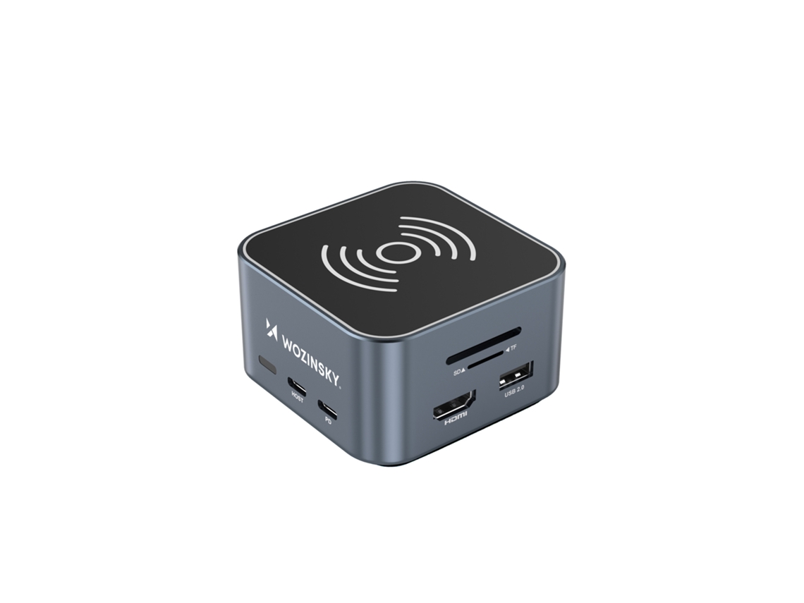 Hub Usb-c Wozinsky 12w Com Carregamento Sem Fio Para Laptop