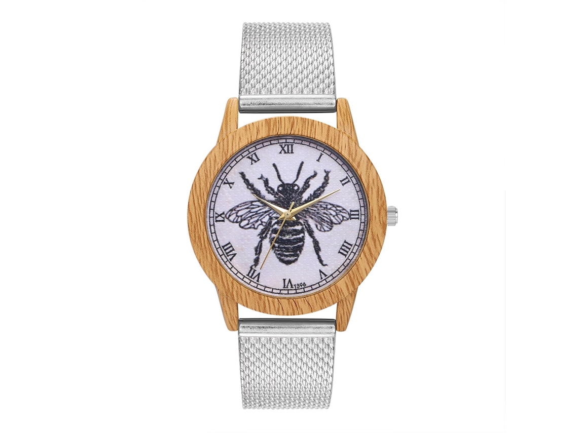 Reloj De Pulsera Unisex De Moda Duradero De Cuarzo Para Hombre Y Mujer Plata