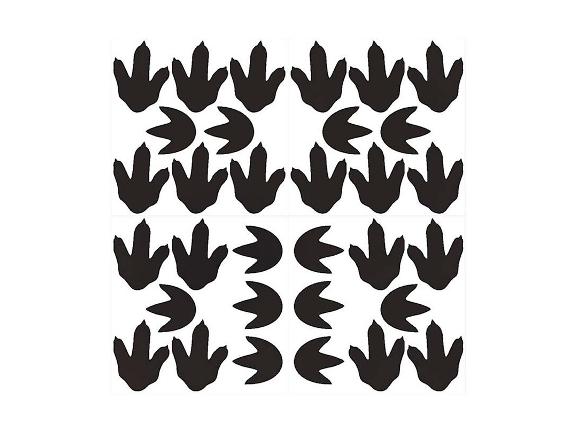 Adesivos Murais de Pegadas de Dinossauro ALLINLESS