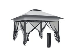 Gazebo ou pérgola dobrável com estrutura em aço e poliéster, com mosquiteiro LAMAISON