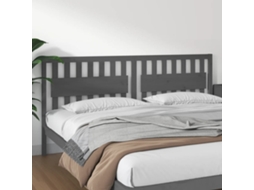 Vidaxl Cabeceira De Cama 125,5x4x100 Cm Pinho Maciço Cinzento