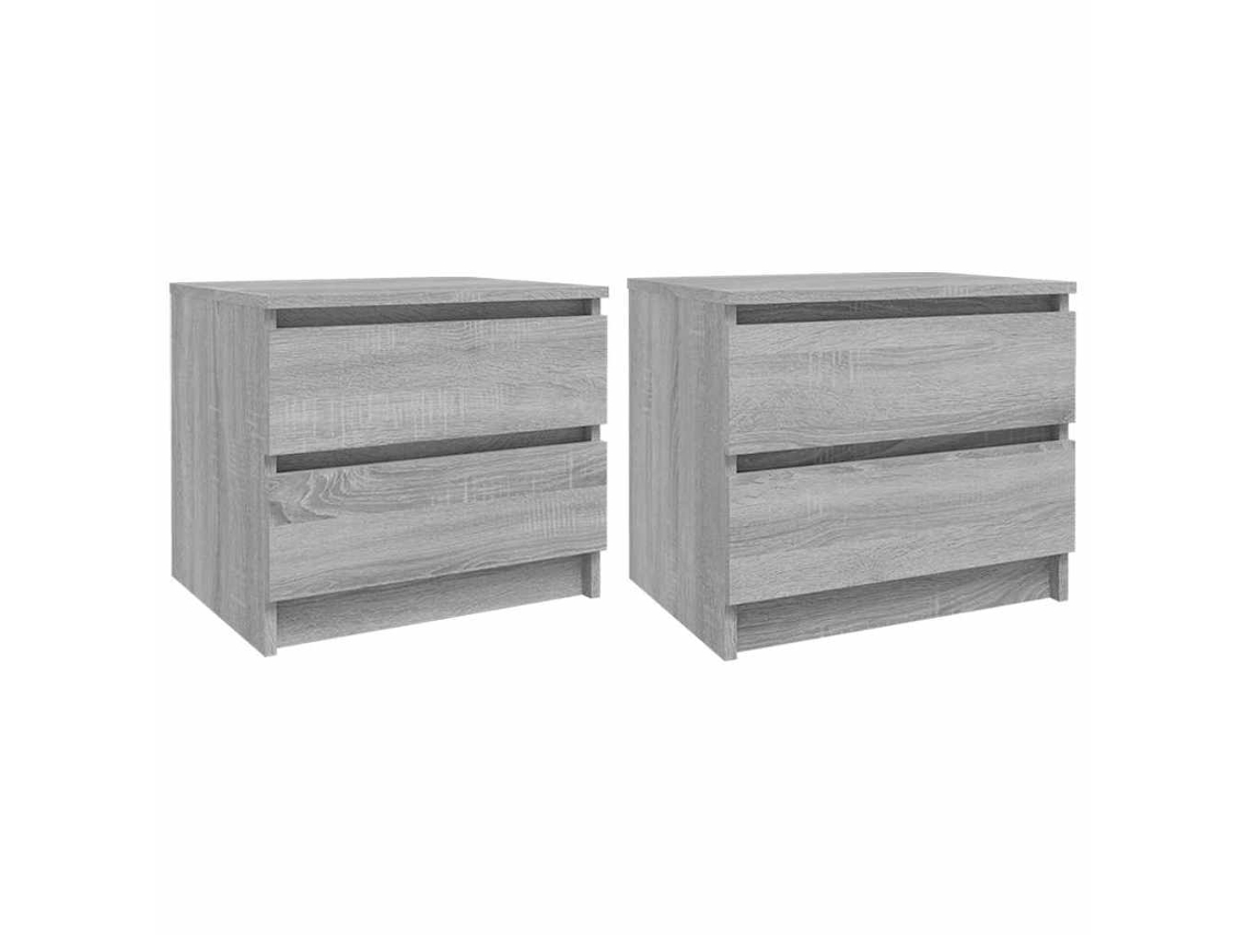 Bed Cabinet, Bed Cabinets Vidaxl Cinzeto Madeira Processada (n/a)
