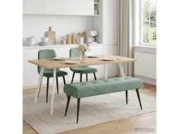 Vidaxl Banco Com Botões Estofados Verde Do Mar 110 X 40 X 46 Cm Veludo